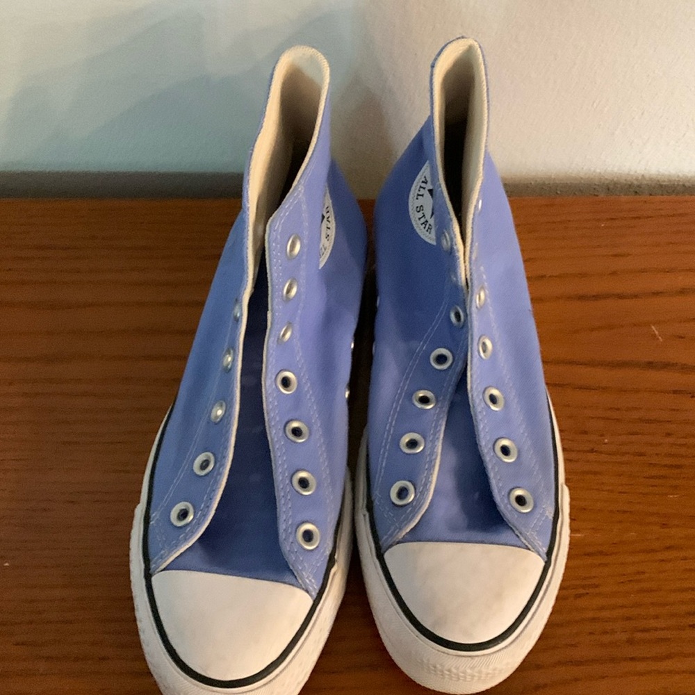 Light Blue High-Top Converse